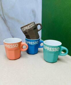 خرید و قیمت فنجان قهوه سرامیکی رنگ ثابت قابل استفاده در ماکروفر و ماشین ظرفشویی وارداتی