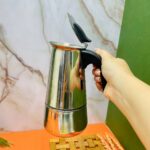 خرید اینترنتی قهوه جوش چهار کاپ استیل ضد زنگ درجه یک وارداتی بازرگانی تنها پیشتازان