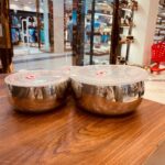 خرید اینترنتی و بدون واسطه ظرف استیل ضد زنگ درجه یک با درب در سه سایز وارداتی بازرگانی تنها پیشتازان