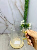 لیوان پیرکس دسته طلایی شعله مستقیم با قیمت مناسب