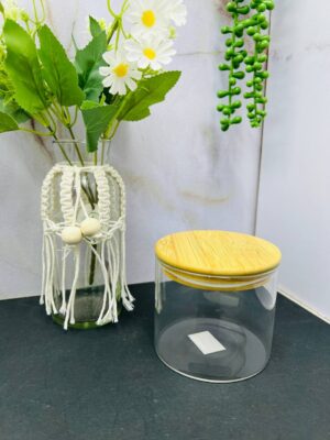 بانکه پیرکس گرد ادویه و حبوبات درب بامبو وارداتی