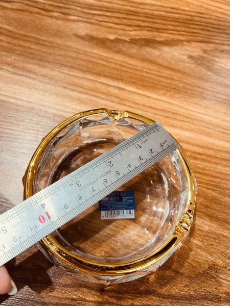 جا سیگاری کریستال وارداتی لبه طلایی قیمت مناسب