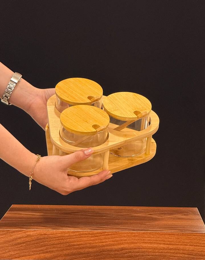 IMG_20251006_155157_738 خرید اینترنتی جای ادویه پیرکس درب و استند بامبو وارداتی