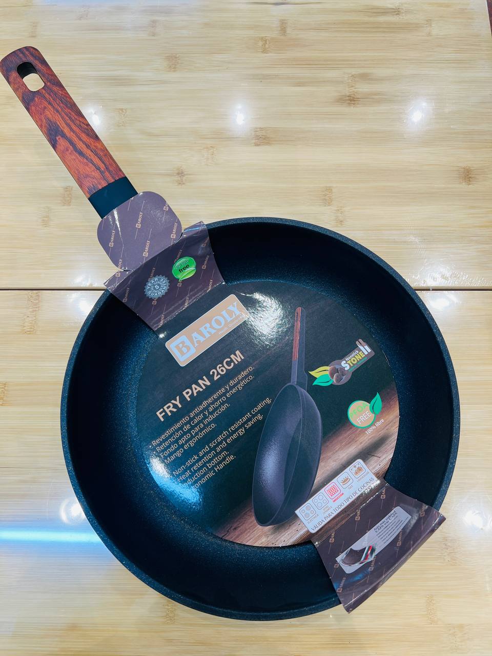 IMG_20251028_212558_013 خرید اینترنتی تابه گرانیت برند بارولی نچسب و کم روغن وارداتی از چین در فروشگاه تنها پیشتازان
