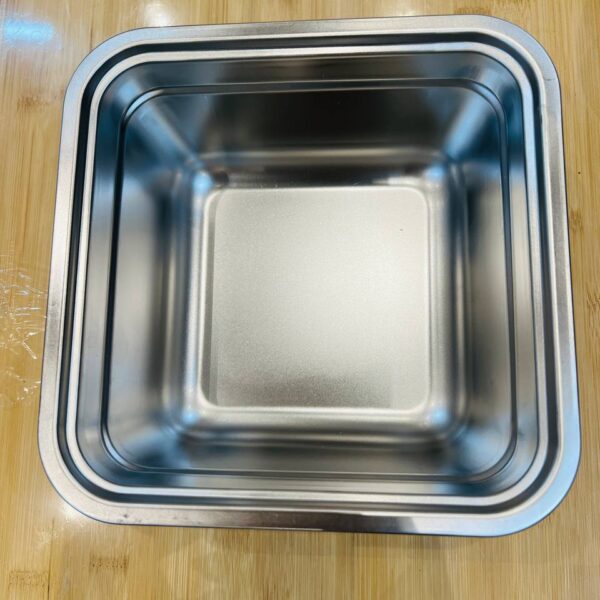لگن مربع کوچک استیل نگیر ضد زنگ و رنگ ثابت وارداتی از چین در فروشگاه تنها پیشتازان