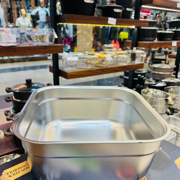 لگن مربع استیل نگیر ضد زنگ و رنگ ثابت وارداتی از چین در فروشگاه تنها پیشتازان