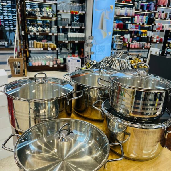 سرویس قابلمه 10 پارچه استیل رنگ ثابت و ضد زنگ وارداتی از چین در فروشگاه تنها پیشتازان