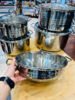 قیمت سرویس قابلمه 10 پارچه استیل رنگ ثابت و ضد زنگ وارداتی از چین در فروشگاه تنها پیشتازان